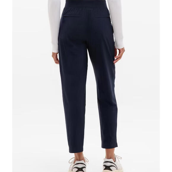 NWOT Athleta Brooklyn Mid Rise Ankle Navy Pants Size 00 - Picture 2 of 6